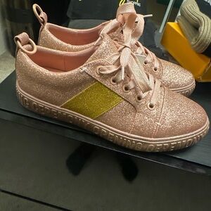 NWT Opening Ceremony Glitter Y2K Sneakers leather interior size 37  woman’s 7